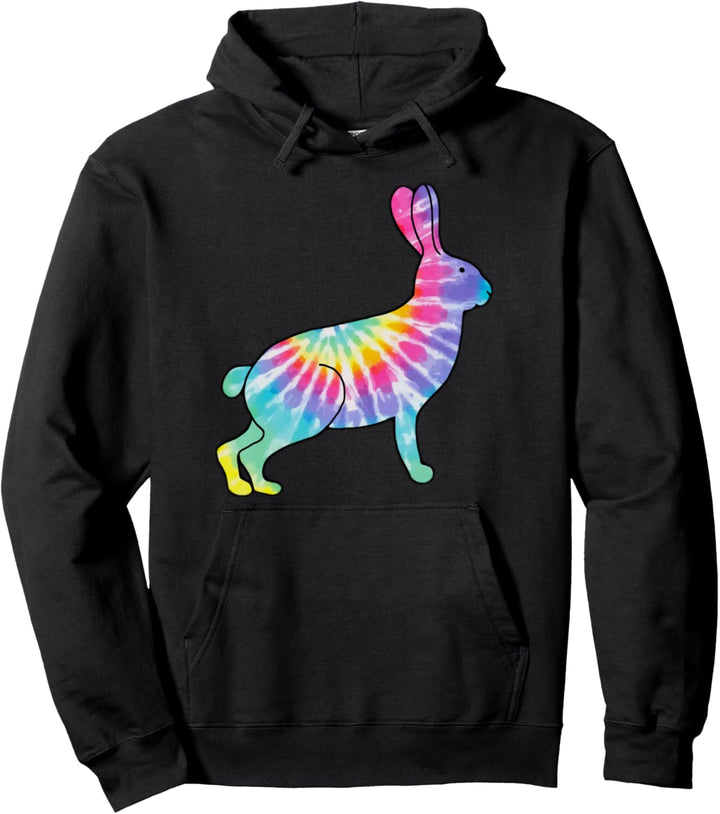 Batik-Häschen und Kaninchen. Pullover Hoodie