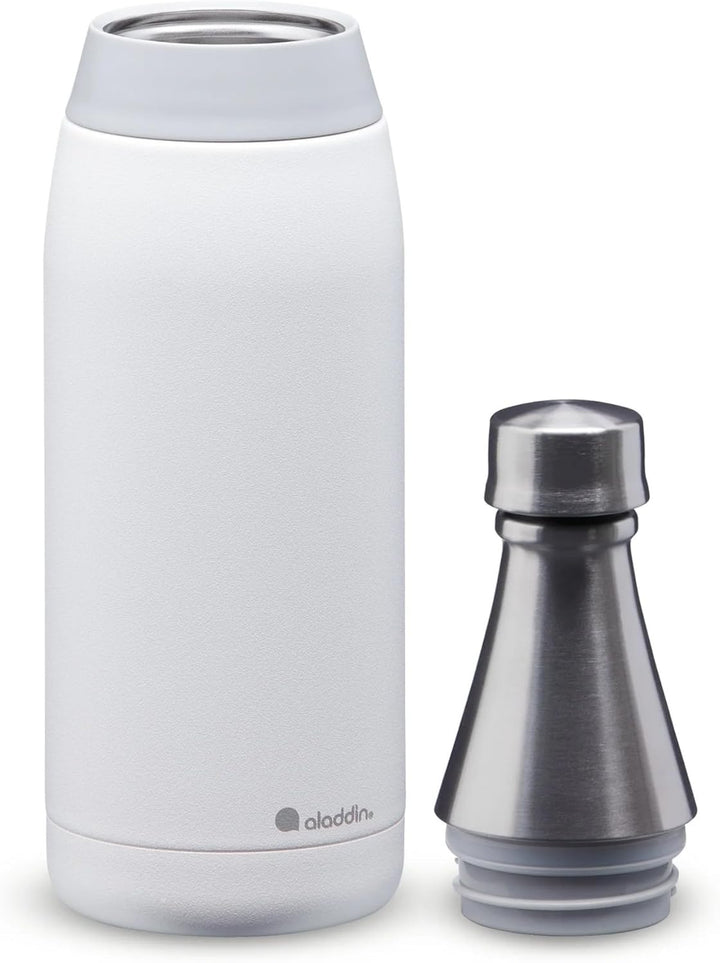 Aladdin Fresco Thermavac Trinkflasche Edelstahl 0.6L Snowflake White – Thermosflasche Auslaufsicher