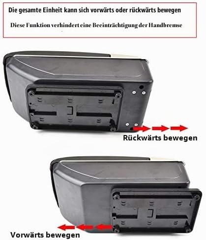 XUKEY Zweilagige Armlehne aus schwarzem Leder für die Armlehne der Mittelkonsole Astra J 2009- Black