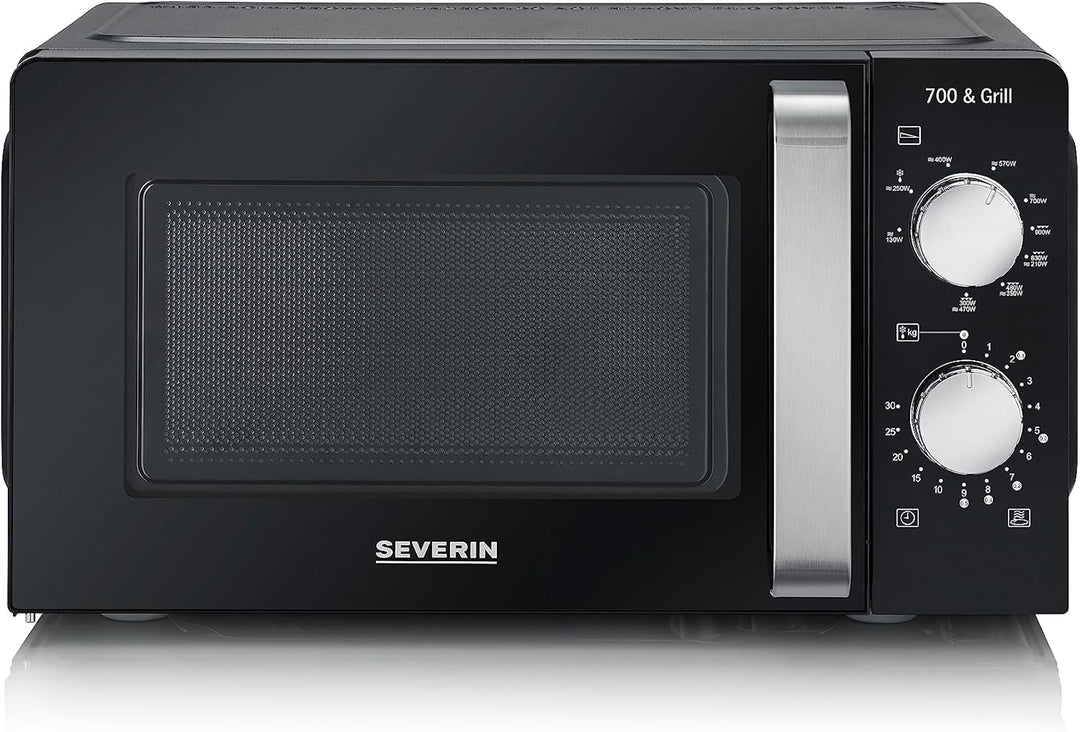 SEVERIN 2-in-1 Mikrowelle mit Grill 700 W, 900 W Grill, Grillofen mit 9 Automatikprogrammen, Mikrowe