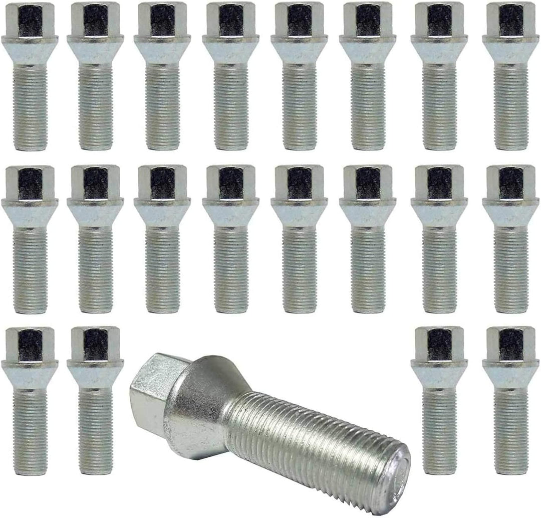 TRACER 20 Radschrauben Radbolzen M12x1,5 28mm Kegelbund kompatibel mit Audi BMW VW Chrysler Citroen