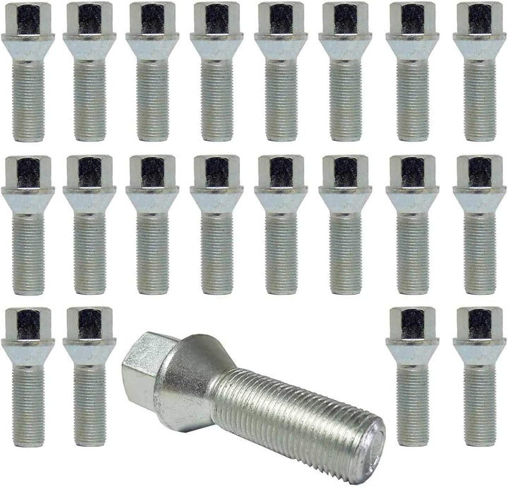 TRACER 20 Radschrauben Radbolzen M12x1,5 28mm Kegelbund kompatibel mit Audi BMW VW Chrysler Citroen