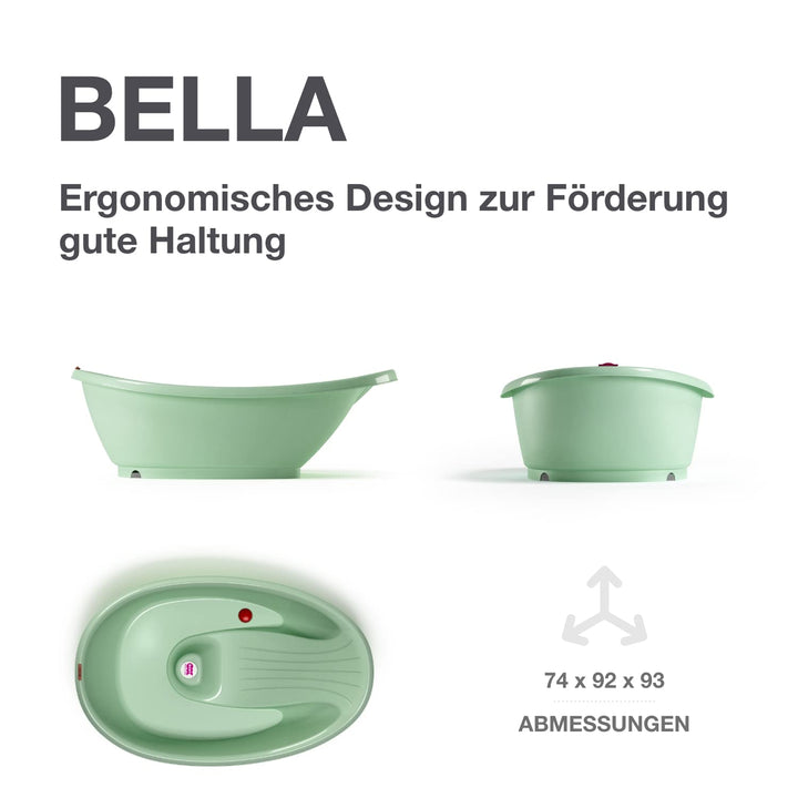 OKBABY Bella - Die gemütliche Badewanne für Neugeborene und Babys von 0-12 Monate - Grün