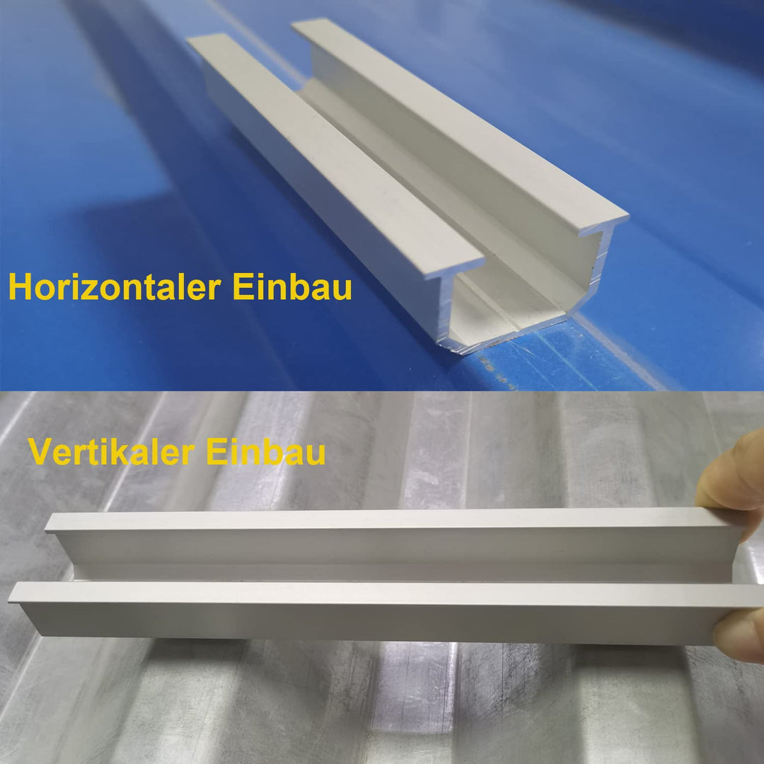 Solarmodul Alu Halterung Profil 200MM Schiene Mittelklemme Endklemme 30MM Befestigungs-Set für 8 x S