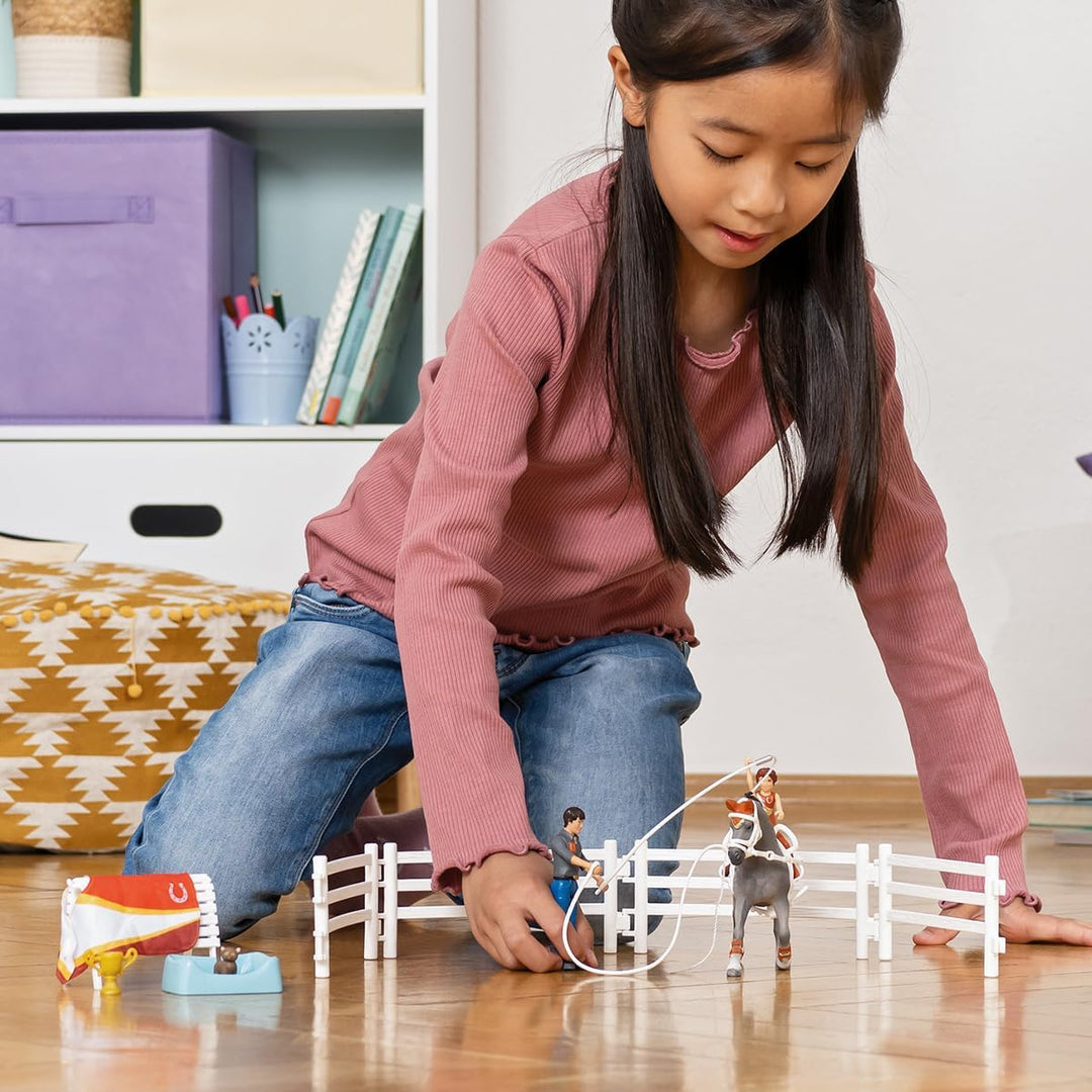 Schleich 42443 Horse Club Mia's vaulting set, 6.6 x 24.5 x 19 cm Single Standardverpackung, Single S
