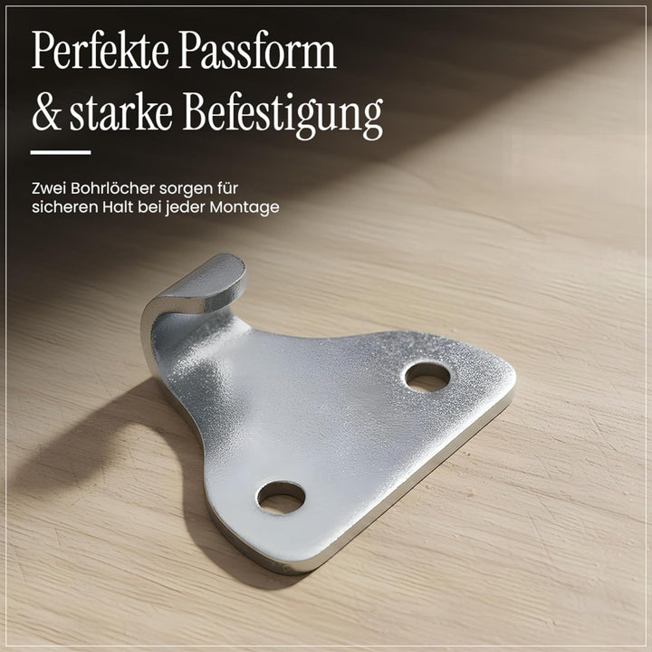 EnB 2-Loch Abspannhaken 33x27 mm – 20 Stück verzinkte Planenhaken Made in Germany – rostfrei &amp; extre
