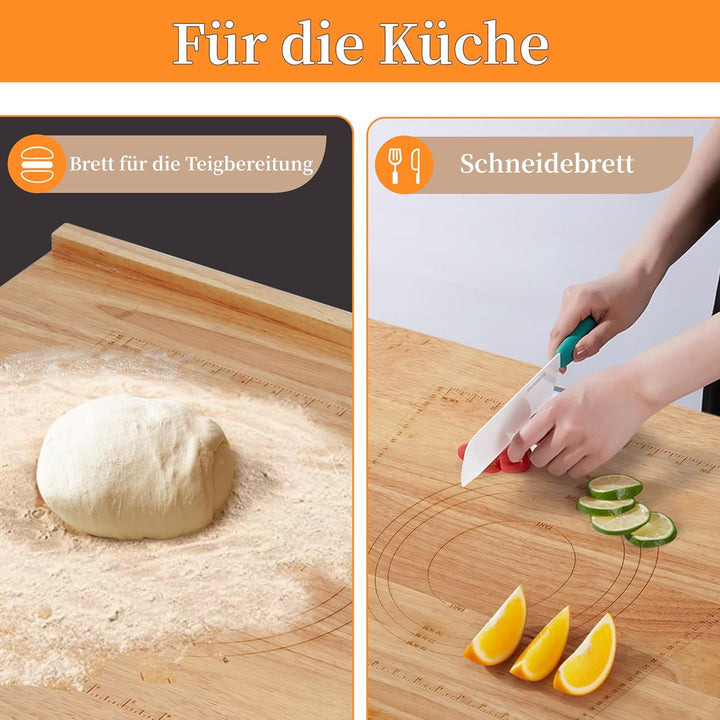 Schneidebrett Holz schneidebretter 51 * 61 * 2cm Rutschfestes Schneidebrett mit Massband Verwendung