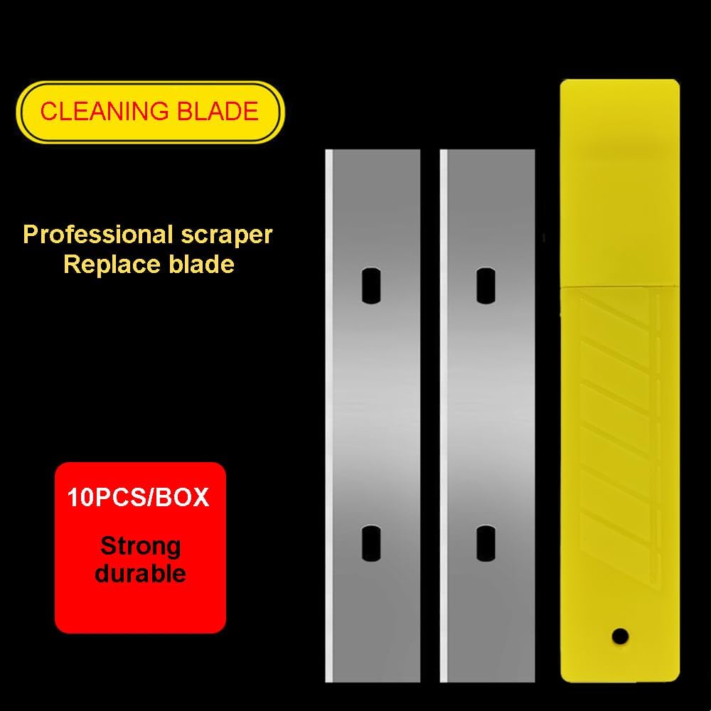 10 Stück Ersatzklingen für Schaber 100mm Klinge für Fenster Tapetenschaber Klingen Carbon Stahl (50)