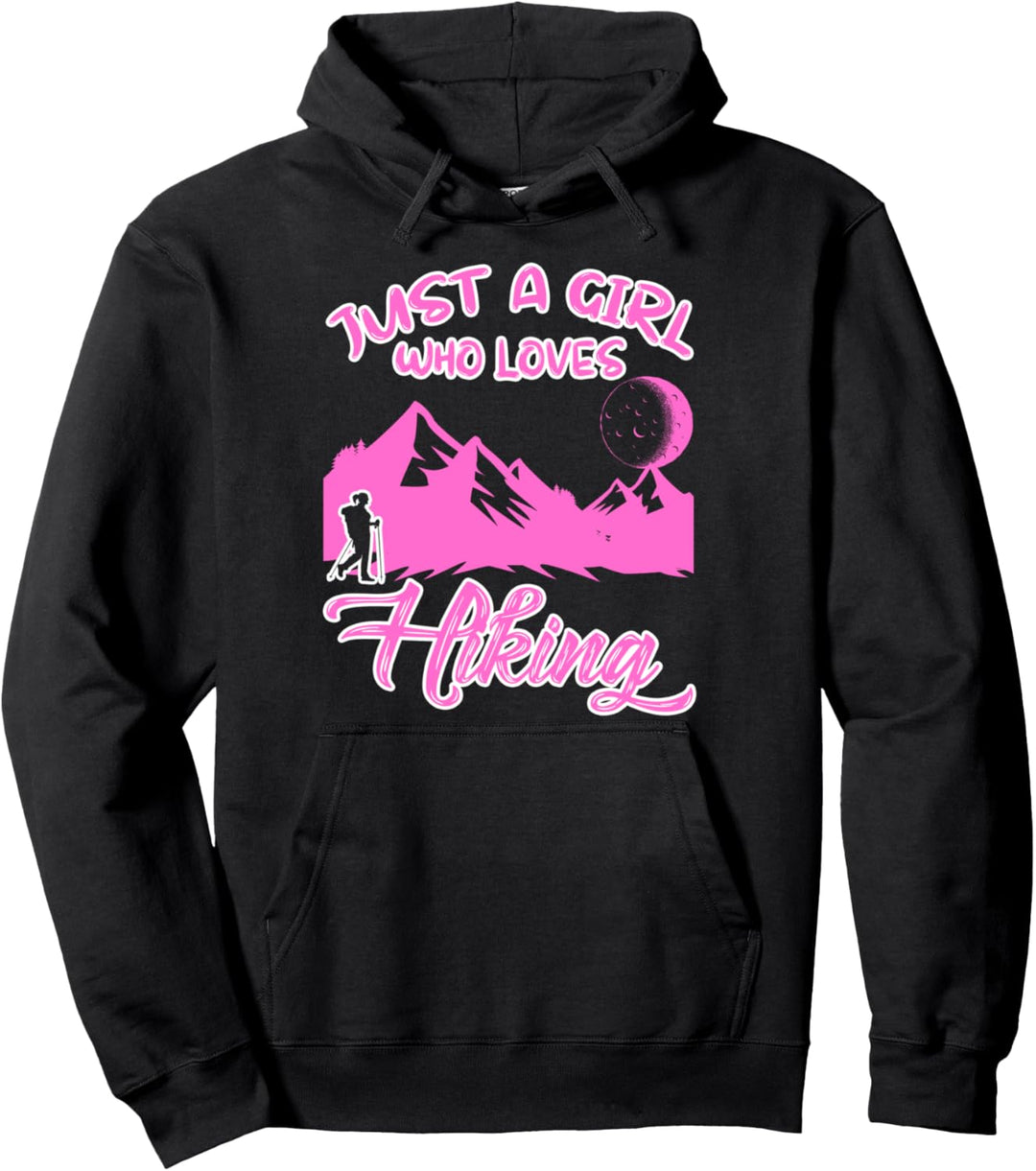 Nur ein Mädchen Wandern Geschenk Wanderin Wandern Pullover Hoodie