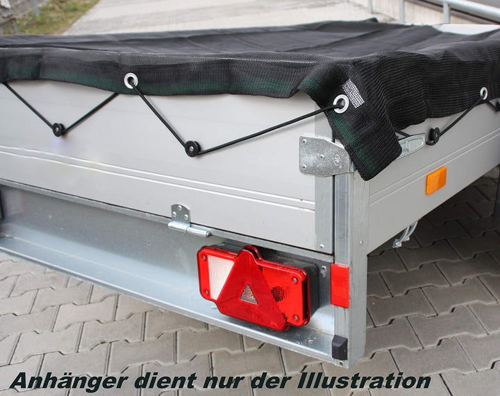 NN Gewebeplane mit Gummizug! Anhängernetz Anhängerplane Containernetz Ladungssicherung (400x230cm),