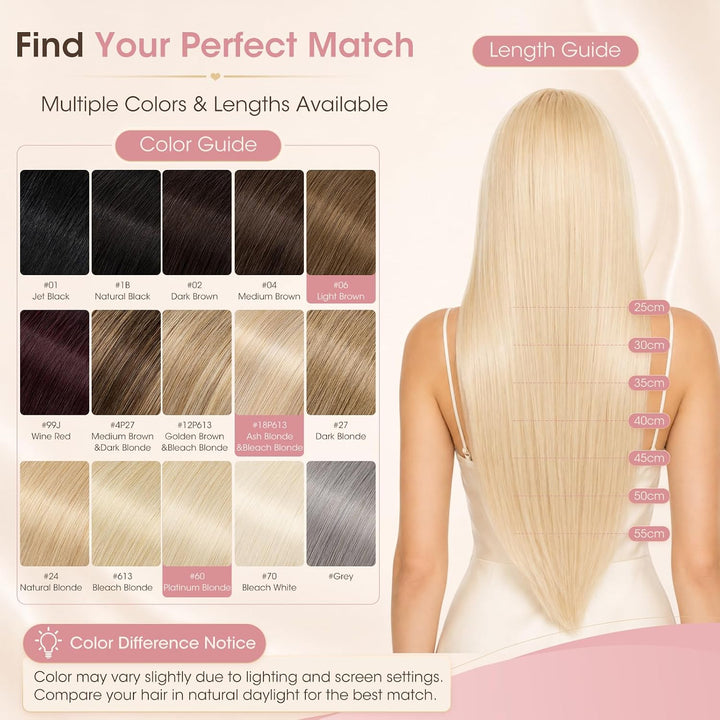 Silk-co Tape Extensions Echthaar 30g, leicht Version Tape in Extensions Echthaar 20pcs, Remy Invisib