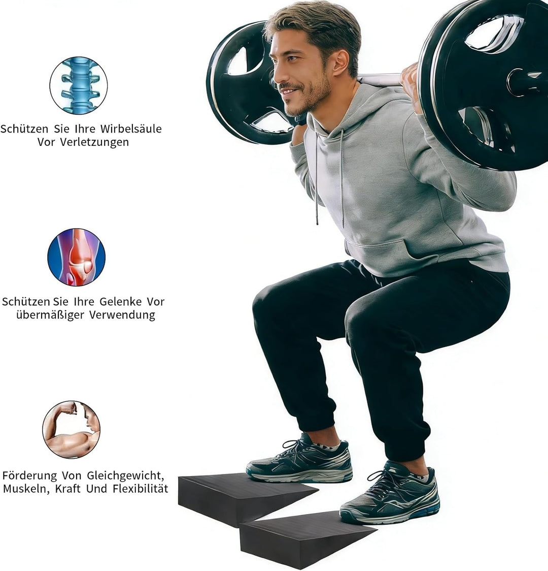 Wadendehner 2er Set, Pilates Board Wadendehner, Schwarz Squat Wedge, Kann Verwendet Werden Fehlhaltu