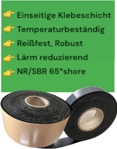 Gummistreifen selbstklebend 2000x200x3mm Hartgummi Vollgummi Gummiauflage Gummiplatte Gummimatte