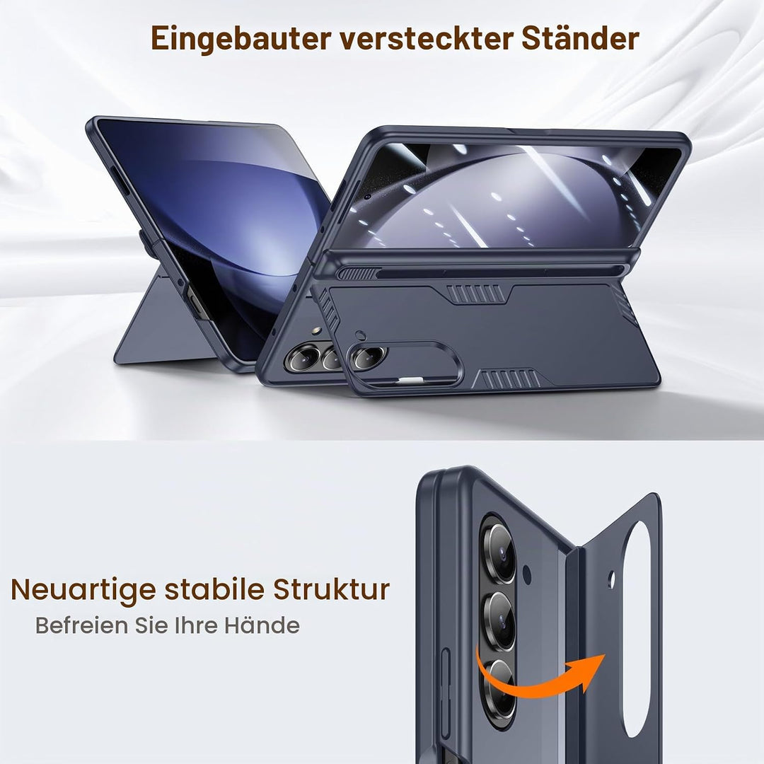 spoovcto für Samsung Galaxy Z Fold 5 Hülle mit Slim S Pen Stifthalter &amp; Scharnierschutz, Integrierte