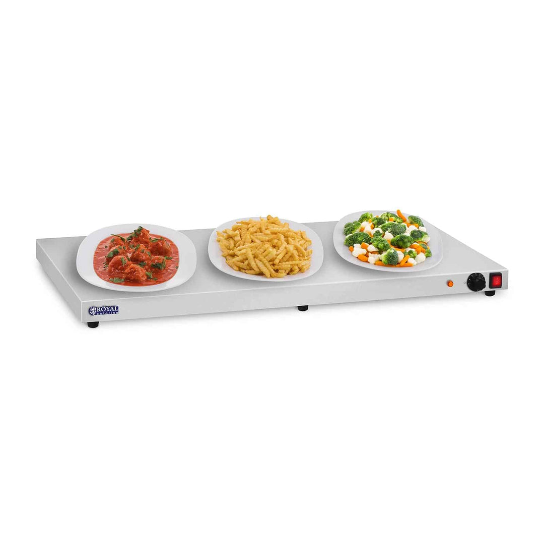 Royal Catering RCHP-600E Warmhalteplate Heizplatte Speisenwärmer (600 W, Edelstahl, Breite 100 cm)