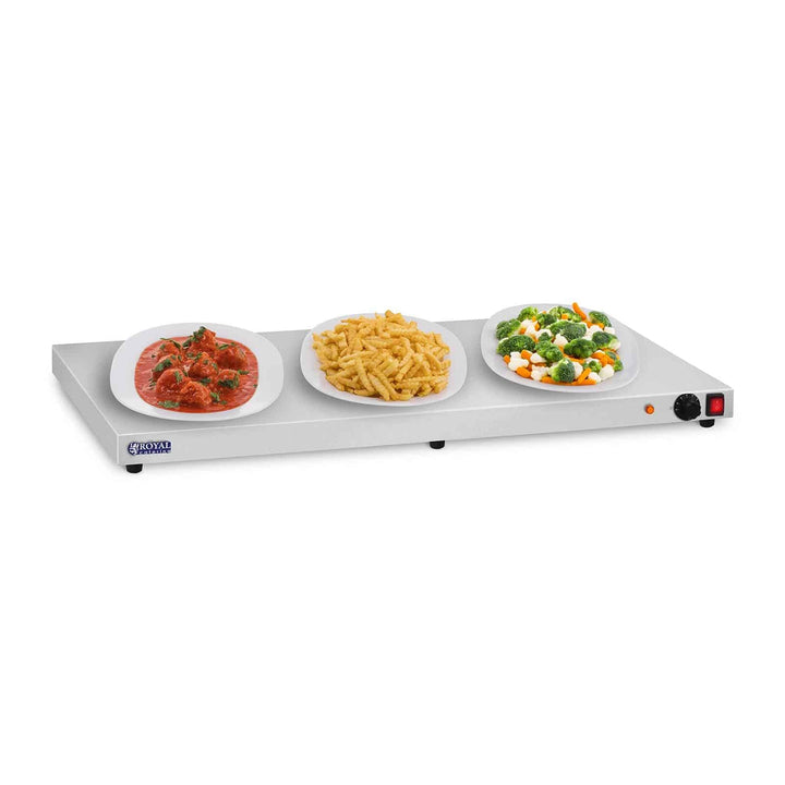 Royal Catering RCHP-600E Warmhalteplate Heizplatte Speisenwärmer (600 W, Edelstahl, Breite 100 cm)
