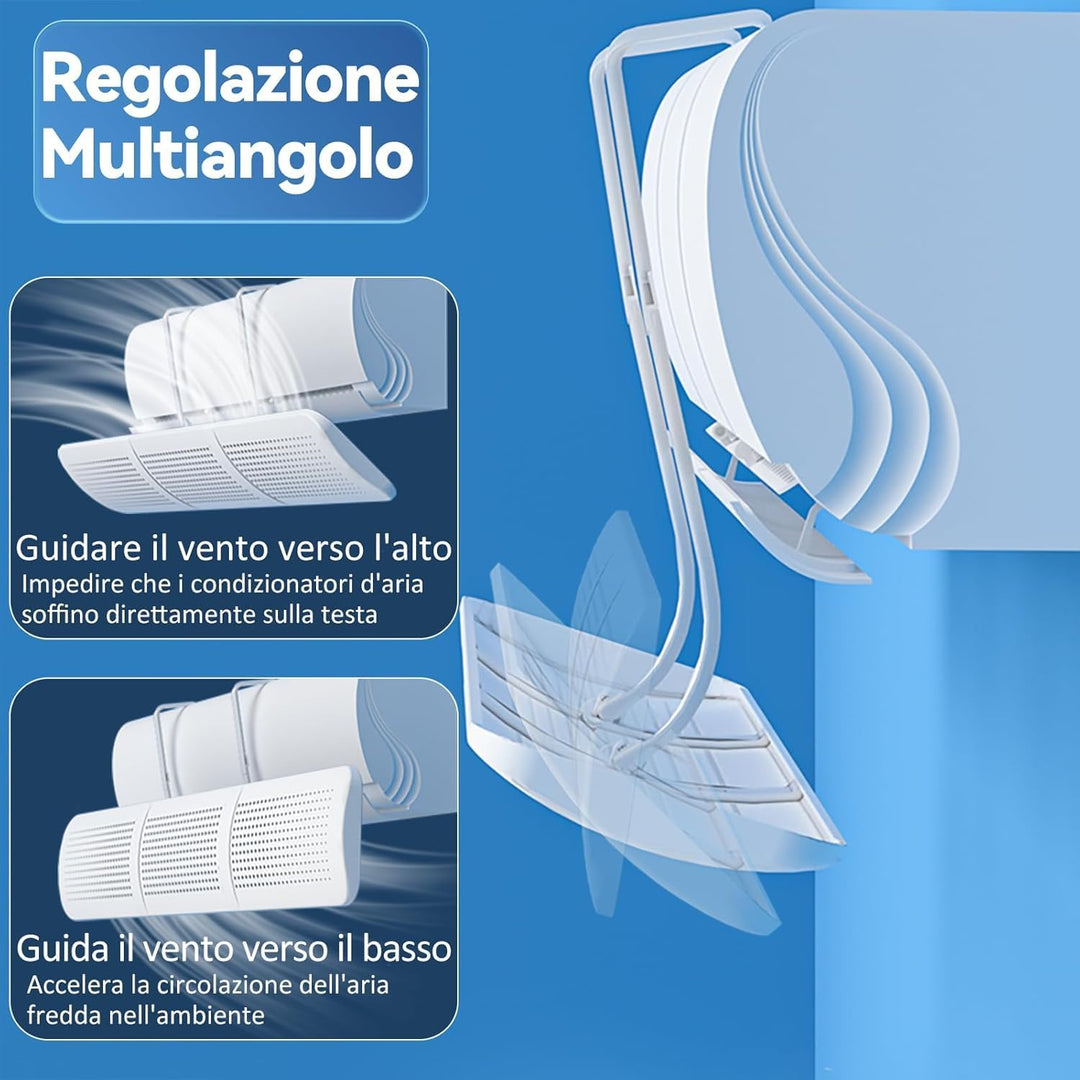 Windabweiser für Klimaanlage, universell, verstellbar, zur Wandmontage, Schild für Klimaanlage, kalt
