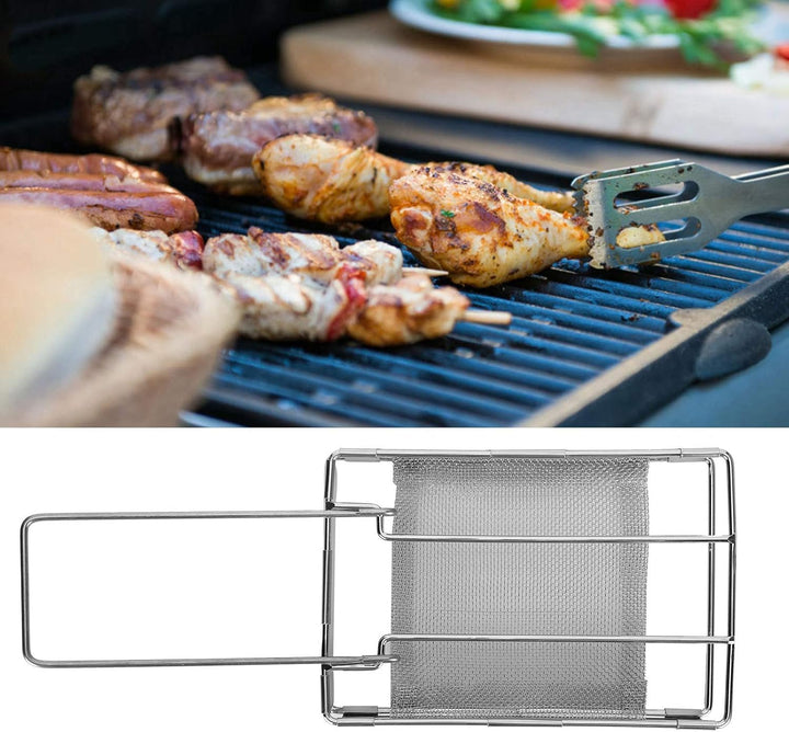 Camping Toaster Rack, 304 Edelstahl Toastständer Backblech, Tragbarer Camping Kocher Toaster für BBQ