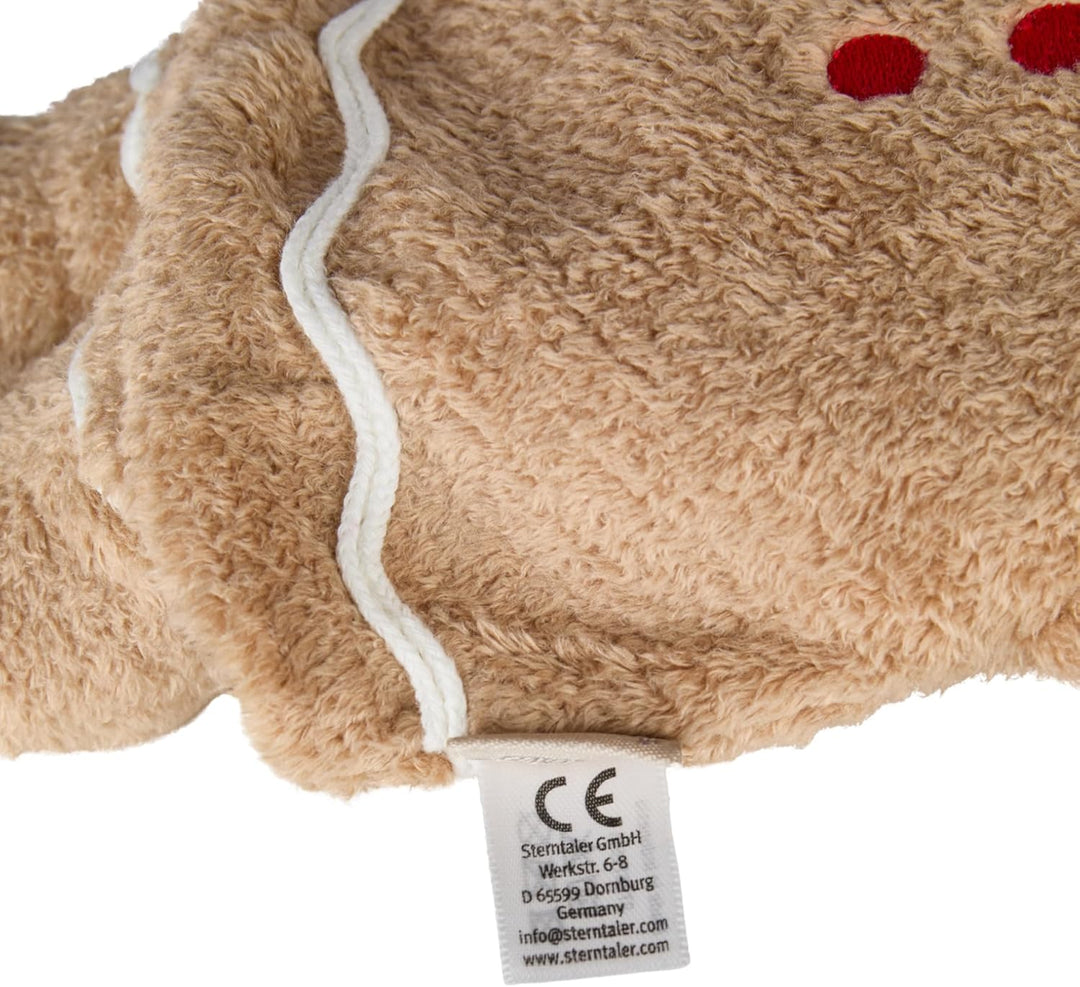 Sterntaler Handpuppe Lebkuchenmann, Kinder- und Babyspielzeug, weicher Flausch, süsse Schleife, watt