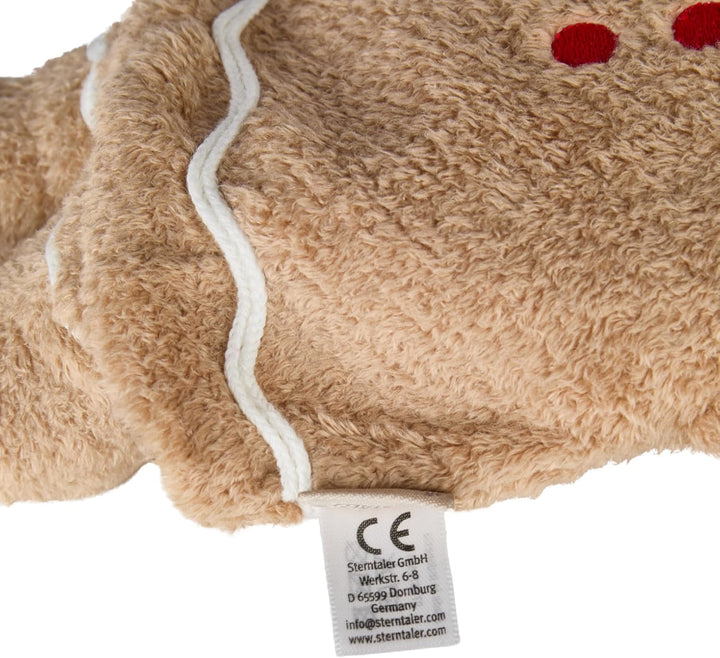 Sterntaler Handpuppe Lebkuchenmann, Kinder- und Babyspielzeug, weicher Flausch, süsse Schleife, watt