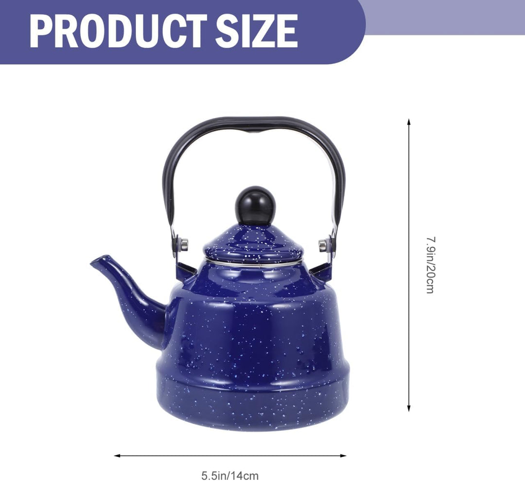 Housoutil Hotel Emaille Pfeifkessel Emaillierter Wasserkessel Metall Kaffeekanne Wasserkocher Teapot