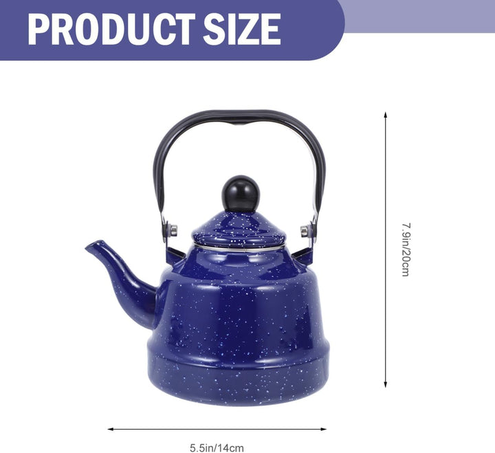 Housoutil Hotel Emaille Pfeifkessel Emaillierter Wasserkessel Metall Kaffeekanne Wasserkocher Teapot