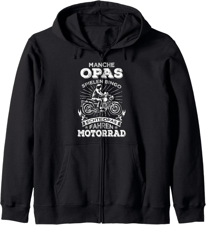 Opa Motorrad Spruch Grossvater Geburtstag Vatertag Geschenk Kapuzenjacke