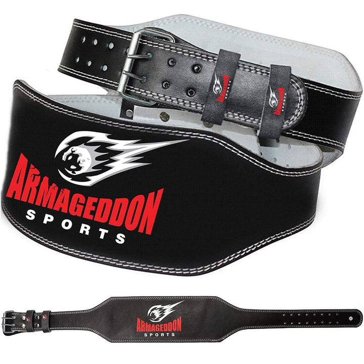 ARMAGEDDON SPORTS Gewichthebergürtel 15 cm Echt Leder Fitness-Gürtel für Bodybuilding, Krafttraining