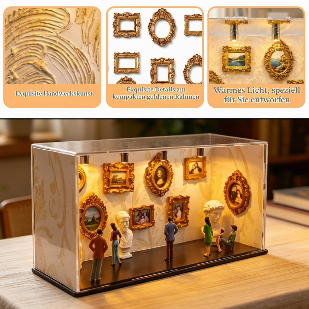 DIY Mini Museum Silhouettenbox mit Licht, Shadow Box Bilderrahmen Set, Museum of us, Foto Erinnerung