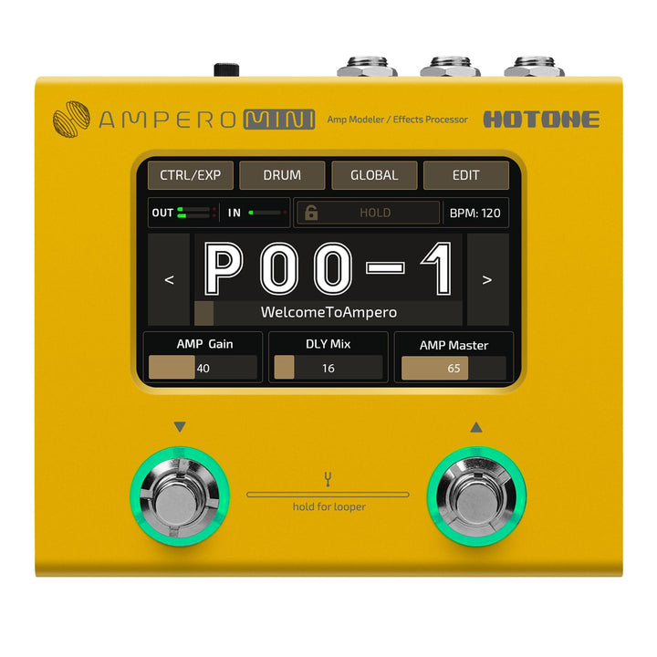 Hotone Gitarre Bass Multi-Effekte Prozessor Touchscreen Gitarre Bass Amp Modellierung IR Cabinets Si
