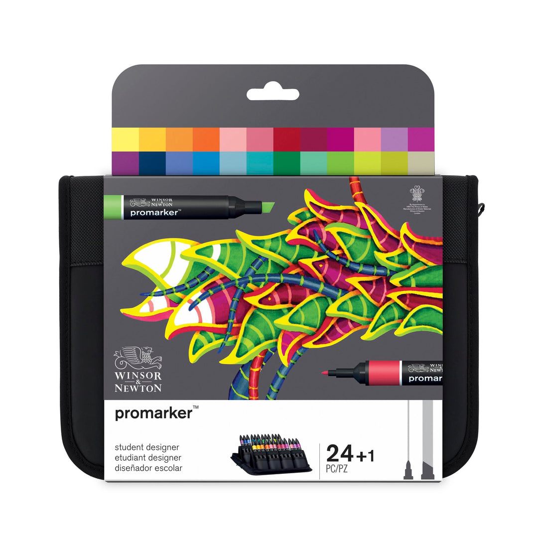 Winsor &amp; Newton 0290030 ProMarker (im Wallet, Professioneller Layoutmarker - 2 Spitzen, fein und bre