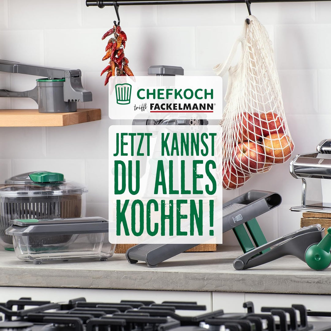 FACKELMANN Chefkoch Spätzlepresse für Kartoffeln, Spätzle, Spaghettieis & Co – Presse mit 3 Lochsche