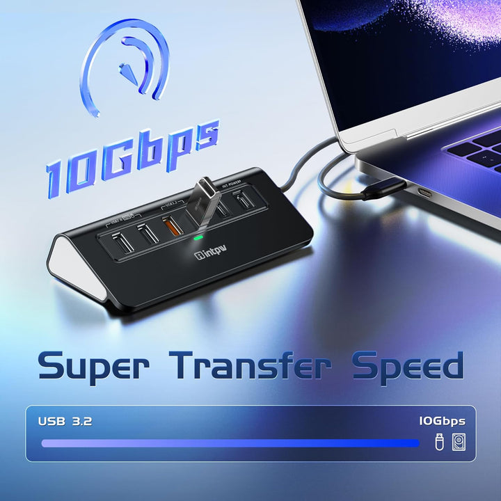 P9R PRO USB C Hub, 10-in-1 USB C Docking Station mit 1Gbps Ethernet,1M Kabel， 4K@60Hz HDMI, 10Gbps 2