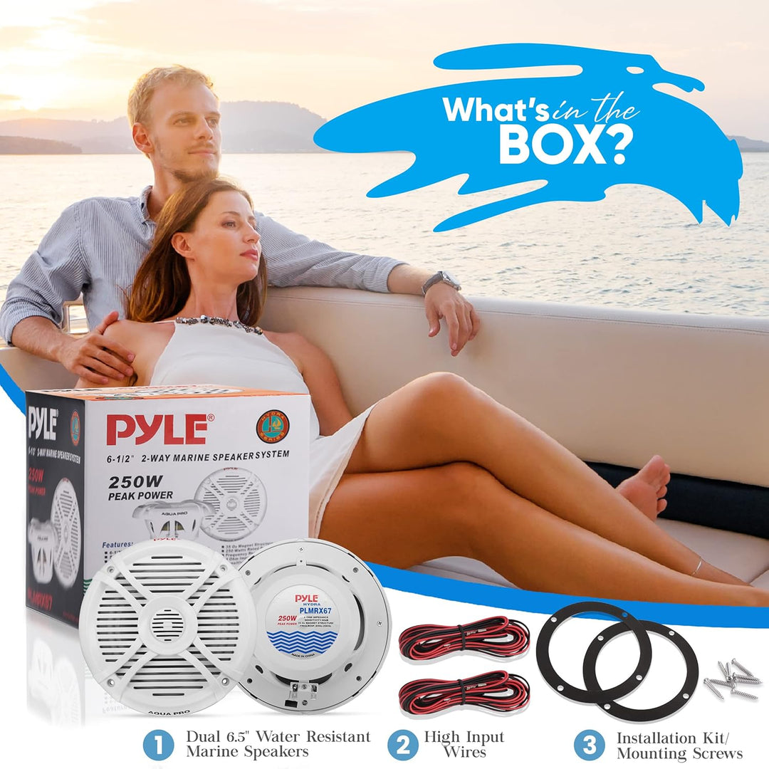 Pyle 6.5IN 250W 2WAY Marine