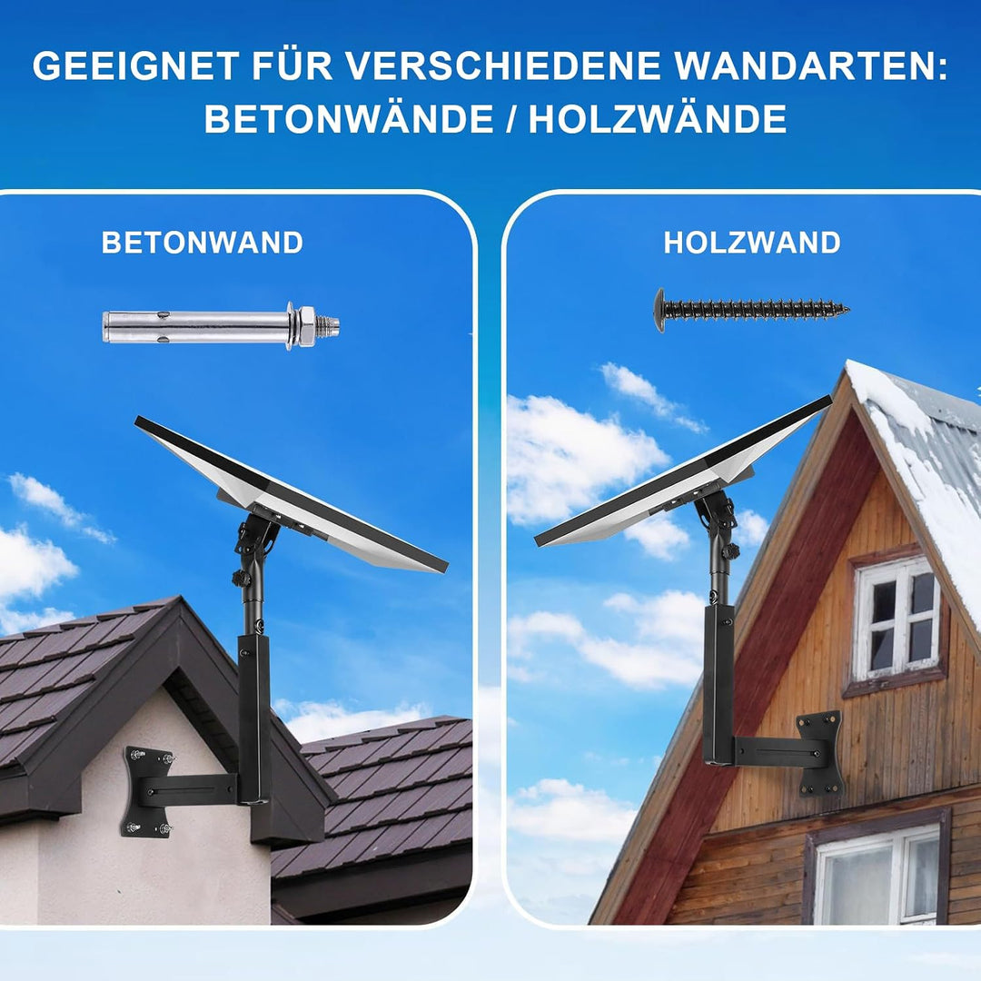 Starlink Gen 3 Halterung 360° Verstellbare V3 Starlink Wandhalterung, Vertikaler Winkel Masthalterun
