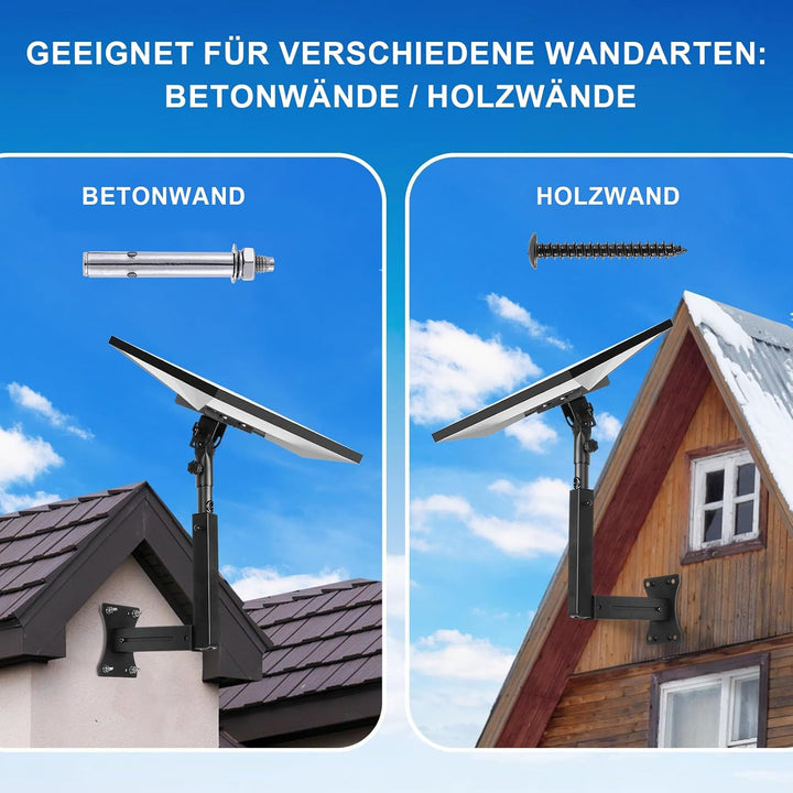 Starlink Gen 3 Halterung 360° Verstellbare V3 Starlink Wandhalterung, Vertikaler Winkel Masthalterun