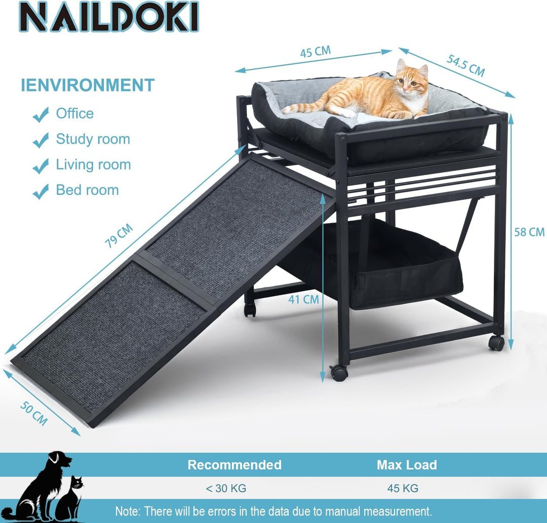 Bewegliche Struktur Haustier Treppe Rampe mit Sitz paaren Katzen/Hunde Stuhl mit Rampe hohe Betten,