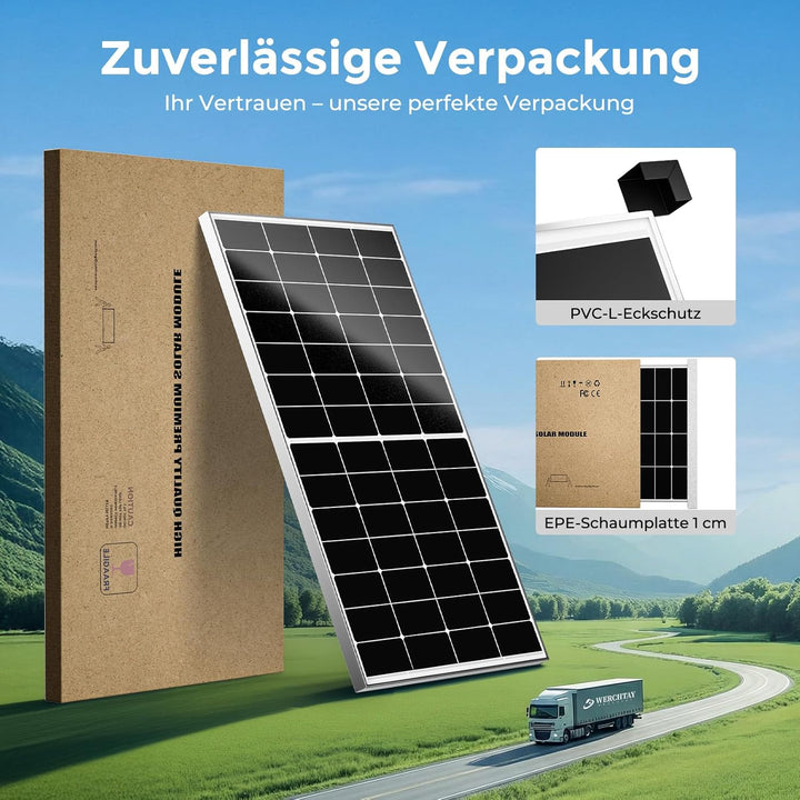 300W Solarpanel 12V Monokristallines Solarmodul, PV-Modul 25% Hoch-Effizienz solar panel für Wohnwag