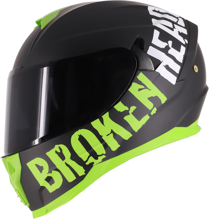 Broken Head BeProud Pro Sport - Motorradhelm Mit Sonnenblende und Spoiler – Ltd. Edition Mit 2 Visie