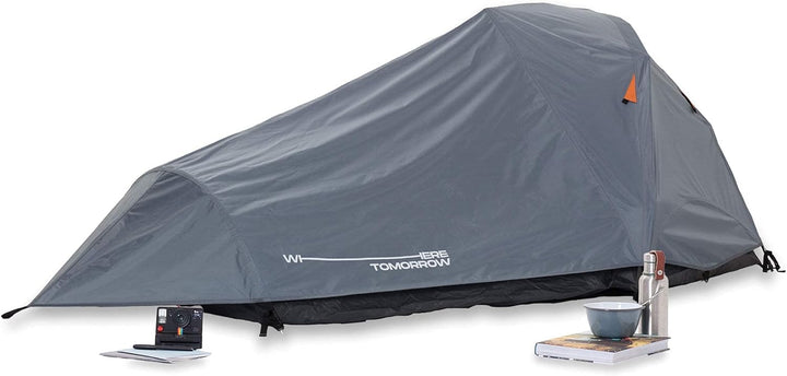 Lumaland Where Tomorrow 2-Personen-Kompakt-Zelt - Pop Up Wurfzelt Trekkingzelt - 245x160x95 cm - Cam