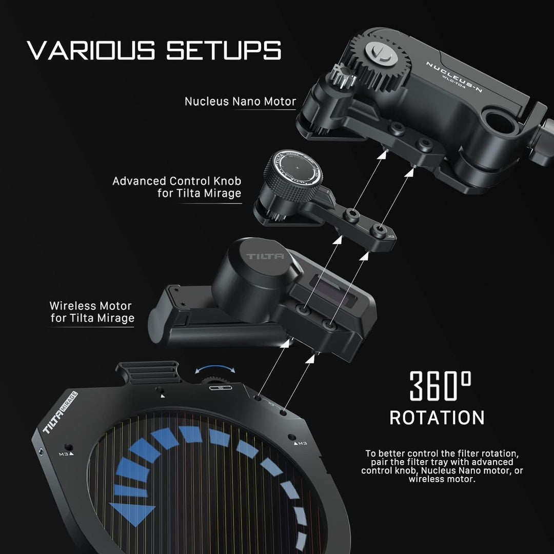 Tilta Drehbare runde Filterwanne, kompatibel mit Tilta Mirage Matte Box Filmmaking Kit MB-T16-RCF