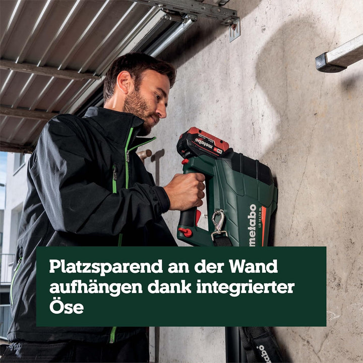 Metabo Akku-Laubbläser LB 18 LTX BL (601607850) 18V, 150 km/h Luftgeschwindigkeit (Tragegurt, gummie
