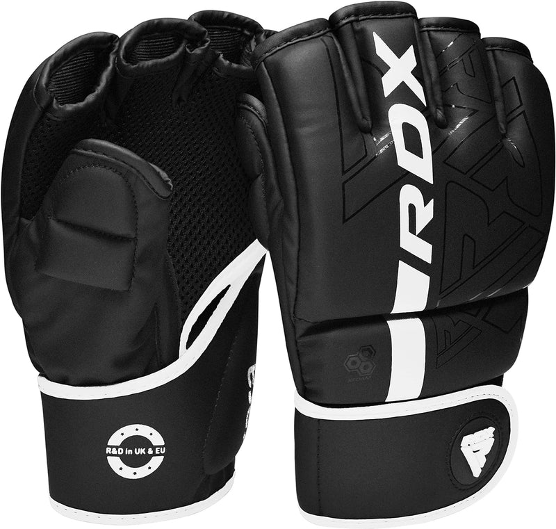 RDX Profi MMA Handschuhe Training, Kara Maya Hide Leder, Sparring Grappling Kampfsport Kickboxen Sch