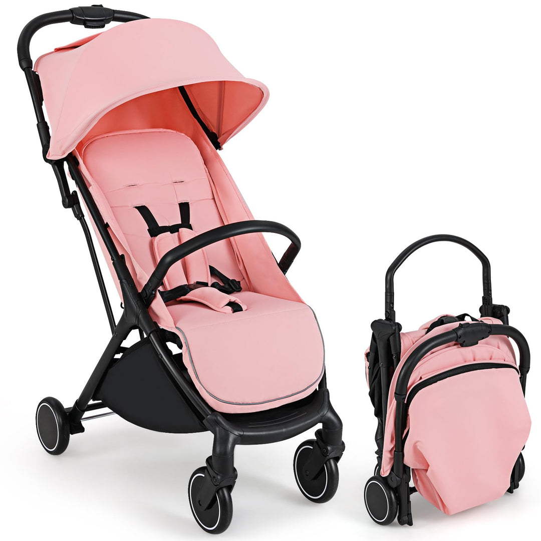 LIFEZEAL Klappbarer Kinderwagen, Kinderbuggy mit verstellbarer Rückenlehne, Buggy mit Schlaffunktion