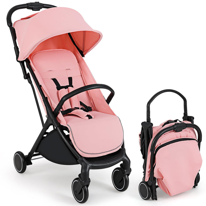 LIFEZEAL Klappbarer Kinderwagen, Kinderbuggy mit verstellbarer Rückenlehne, Buggy mit Schlaffunktion