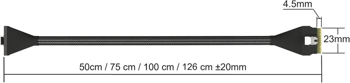LINKUP - Slim SAS SFF-8654 8i Geradeaus zu SFF-8654 8i Gerade Nach Oben 24Gbps Hochgeschwindigkeits