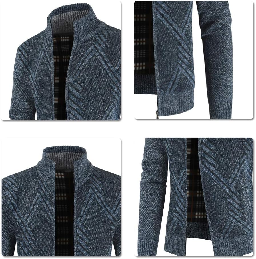 Sliktaa Herren Strickjacke Festival Cardigan Warm Trachtenjacke Mode Schlichter Pullover Langarm Swe