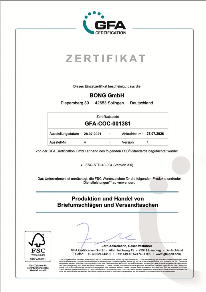 beECO Briefumschläge DIN lang (500 Stück), ohne Fenster haftklebend, Briefumschlag aus 100% Recyclin