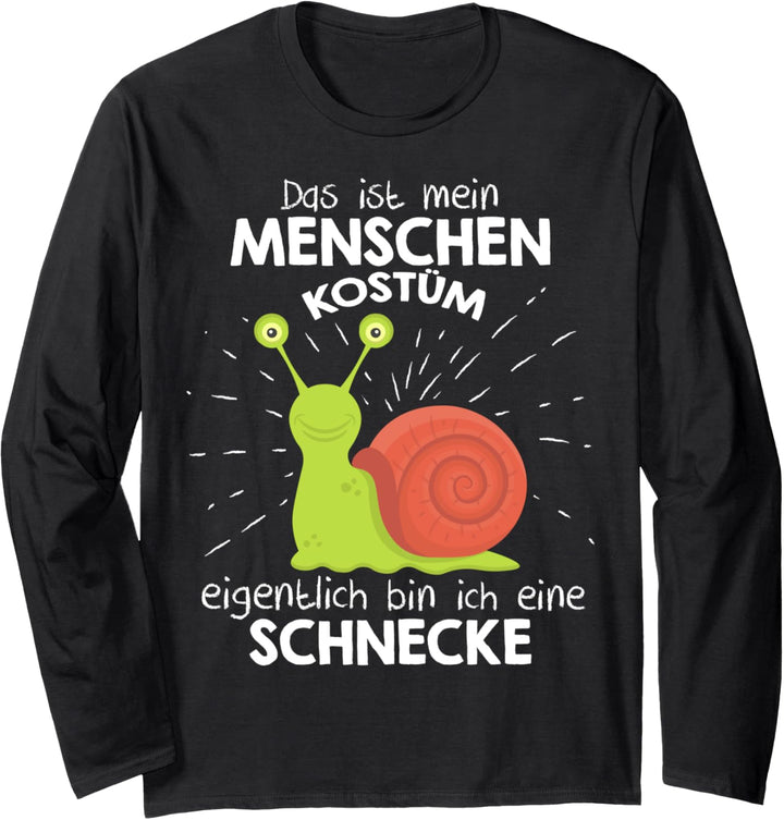 Mein Menschen Kostüm Bin ich ein Schnecke, Halloween Outfit Langarmshirt
