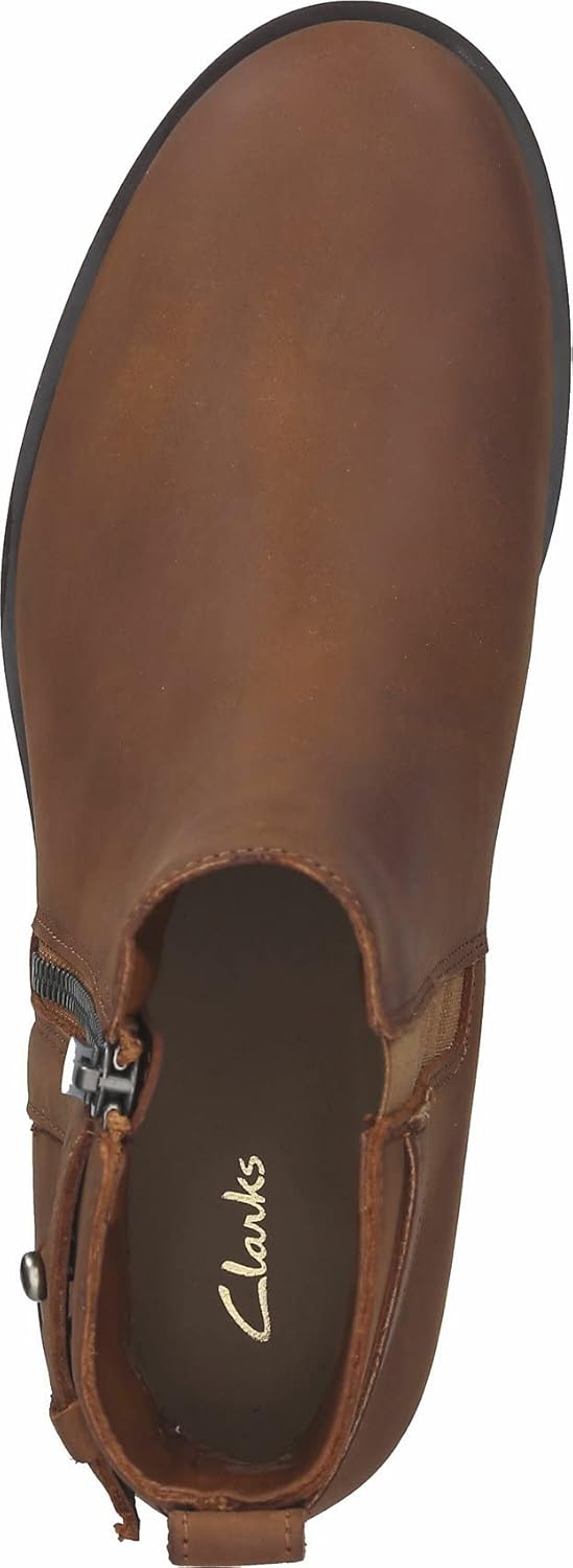 Clarks Damen Memi Lo Chelsea-Stiefel 38 EU Dunkelbraunes Leder, 38 EU Dunkelbraunes Leder